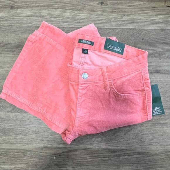 Wild Fable Corduroy coral pink   Flare Jeans Womens Size 0 Low-Rise - Picture 1 of 9